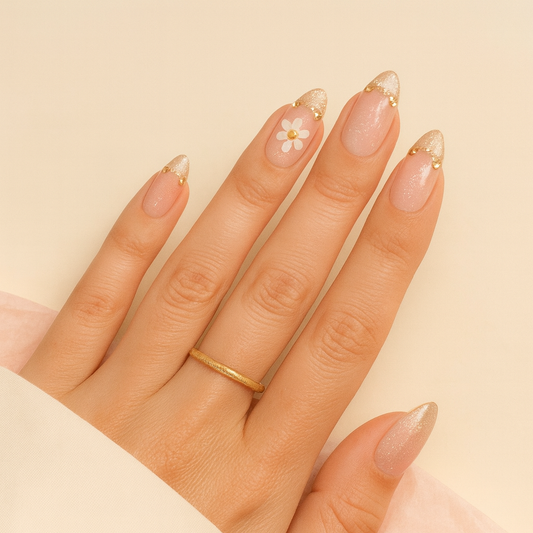 Press-On Daisy Gold